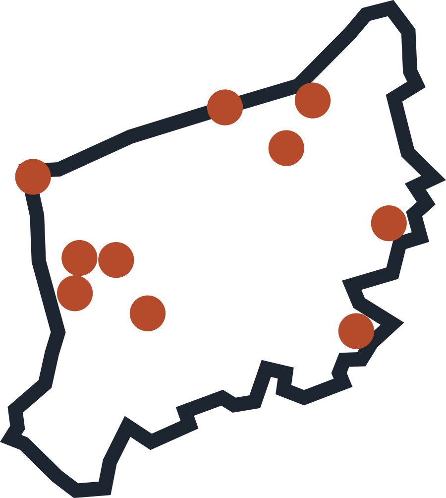 Mapa działaności detektyw Warmix województwo Zachodniopomorskie